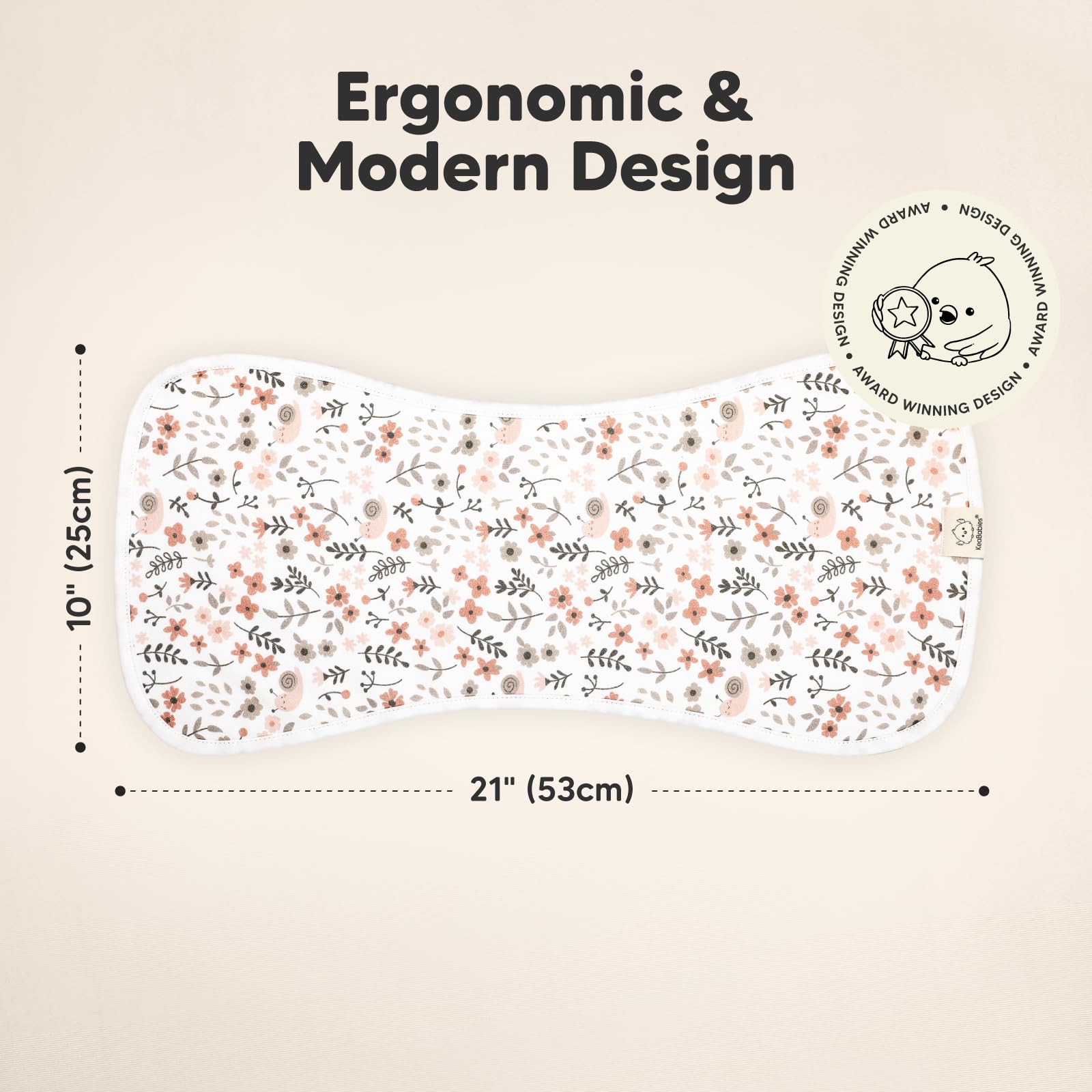 KeaBabies textura de algodón orgánico cercana, suave al tacto