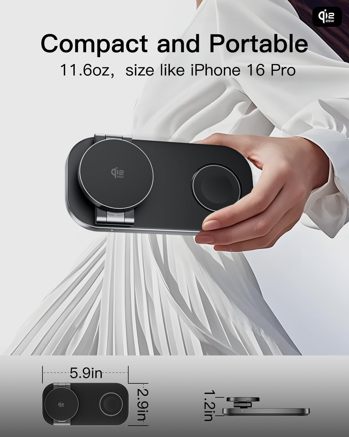 KEEPRO base con Apple Watch cargando de forma segura durante la noche