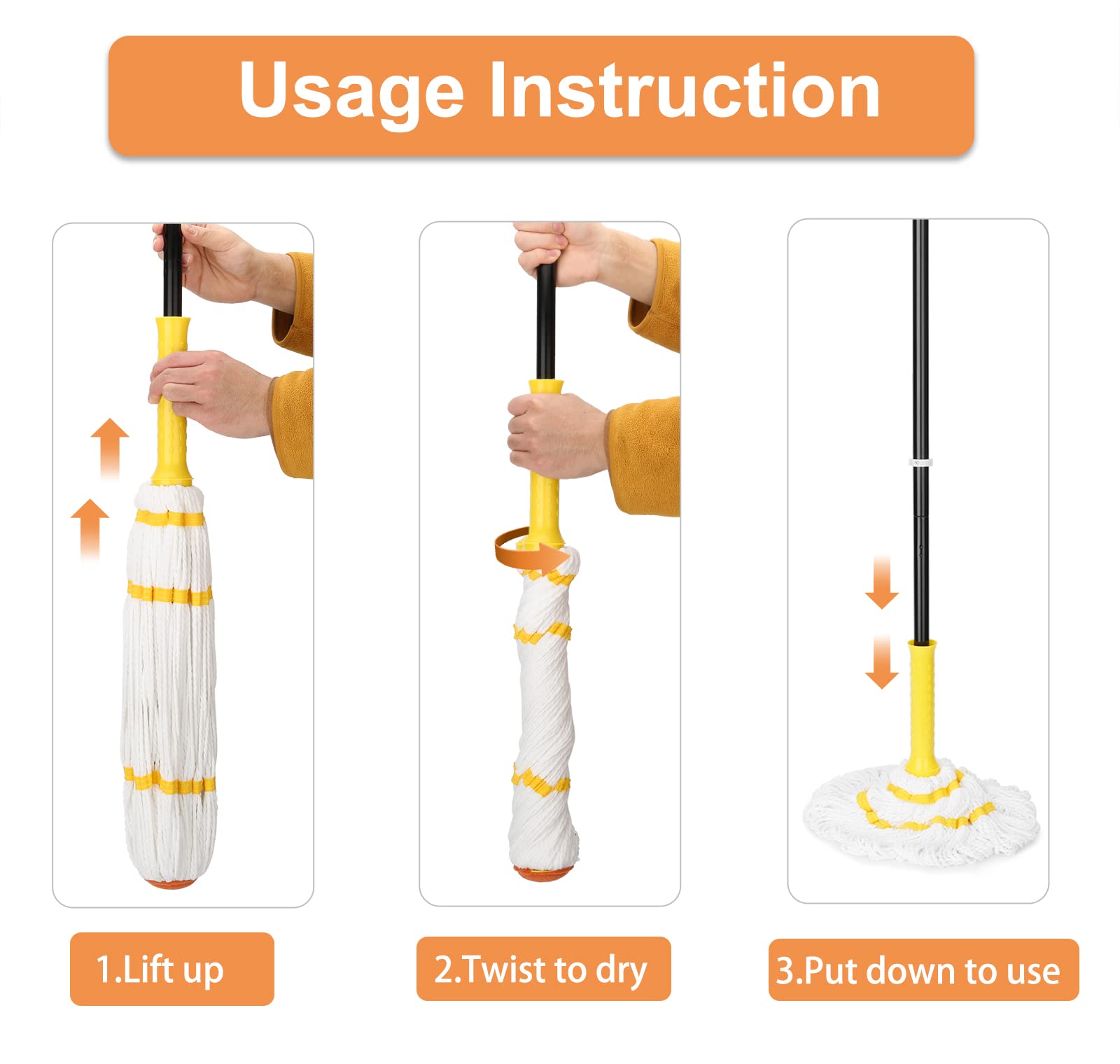 KeFanta mop colgado en gancho de pared para almacenamiento ordenado