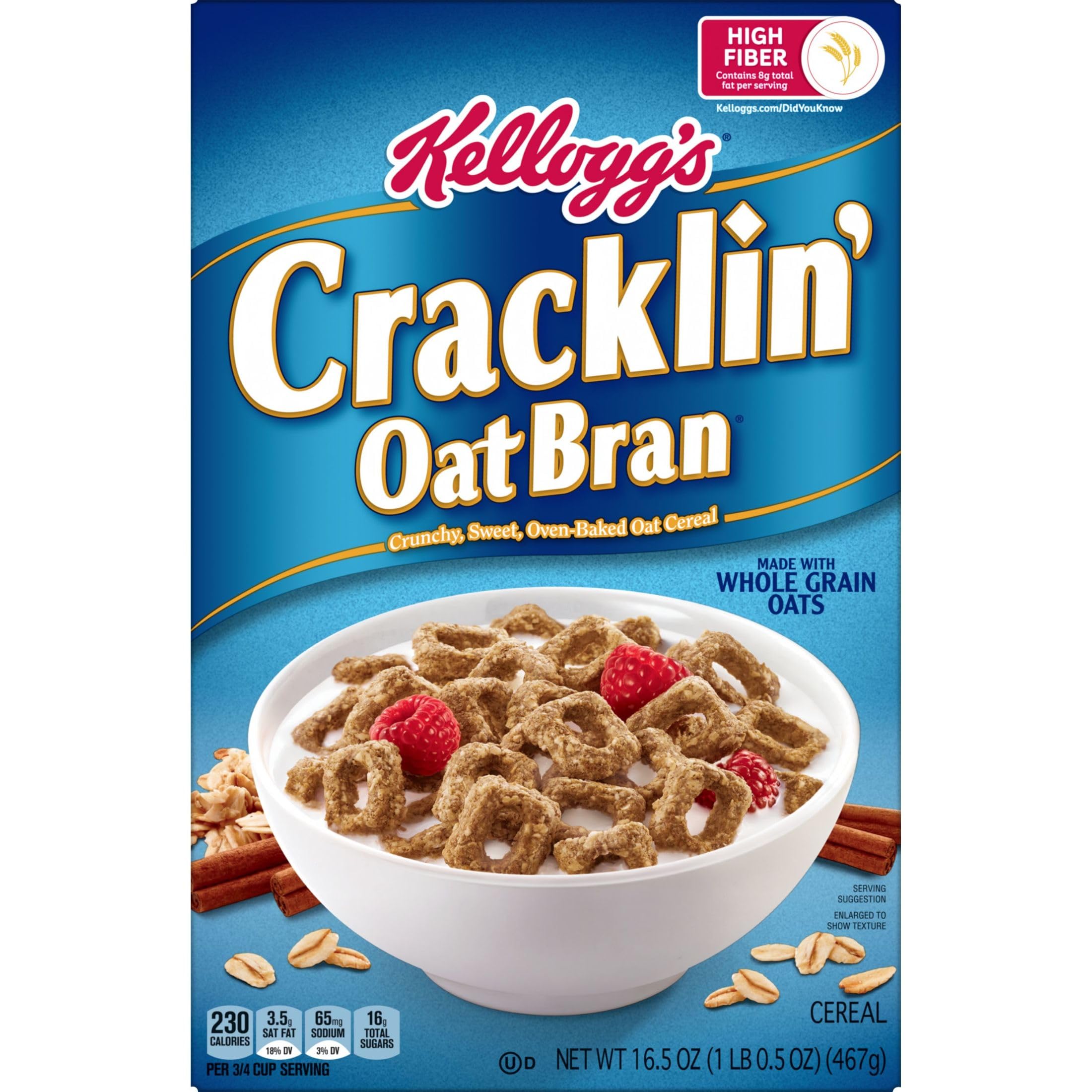 Kellogg's Cracklin' Oat Bran mezcla trail mix con nueces y frutas