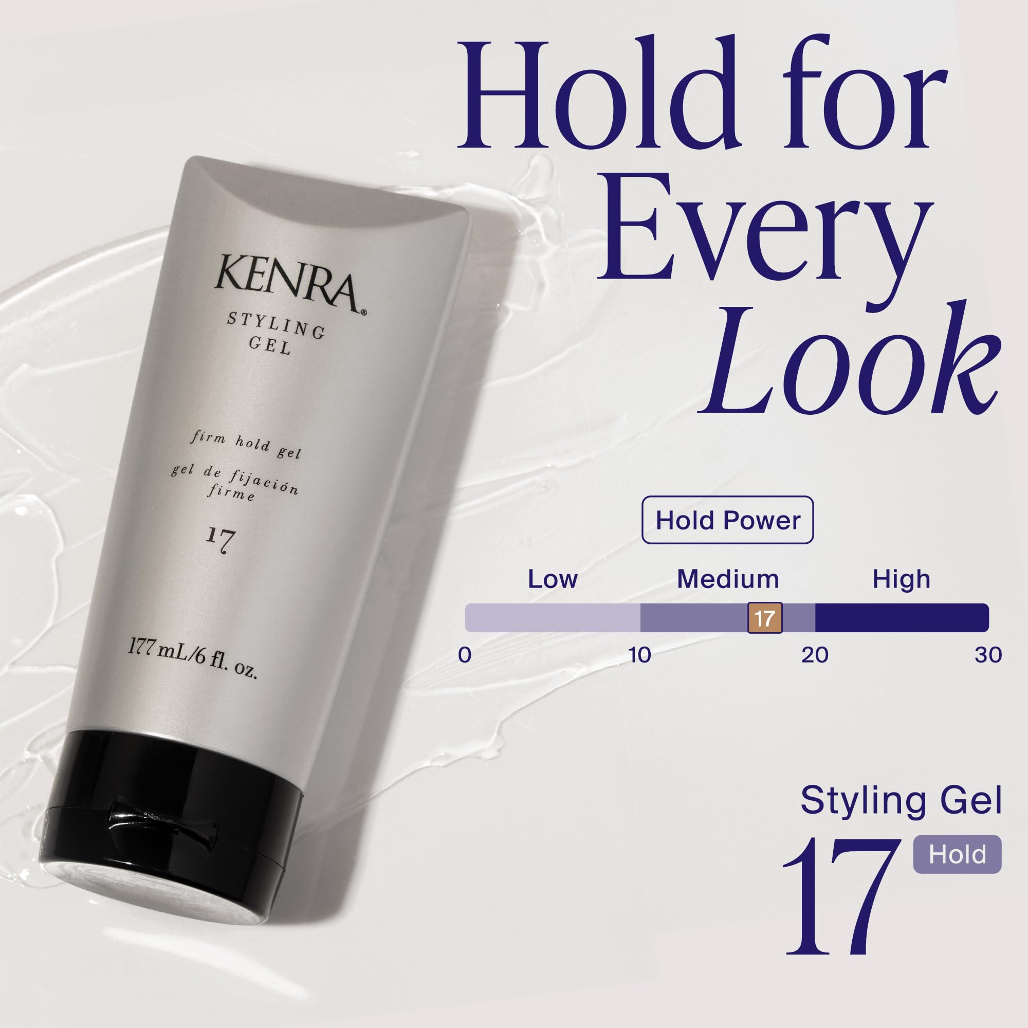Kenra aplicación en manos y cabello húmedo para peinado controlado
