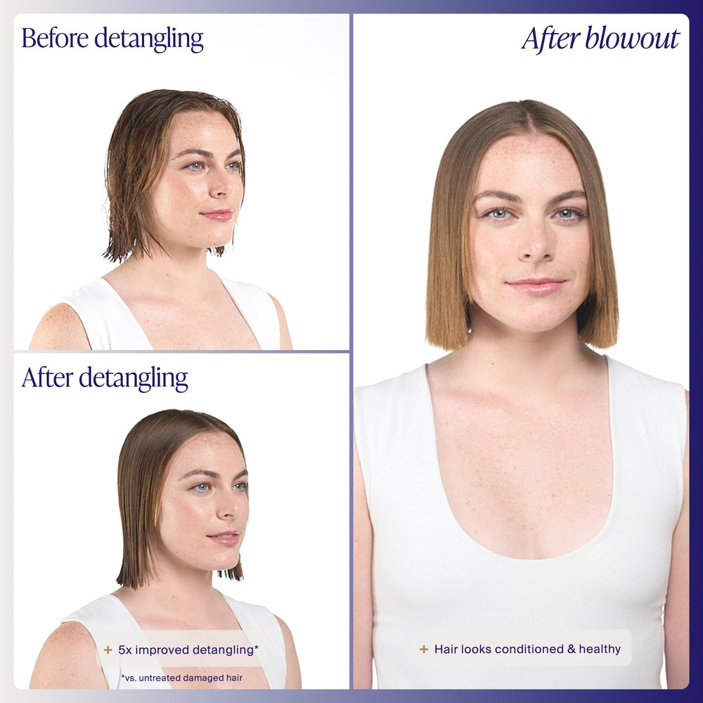 Kenra producto aplicado en cabello seco tras secado para brillo y control del frizz