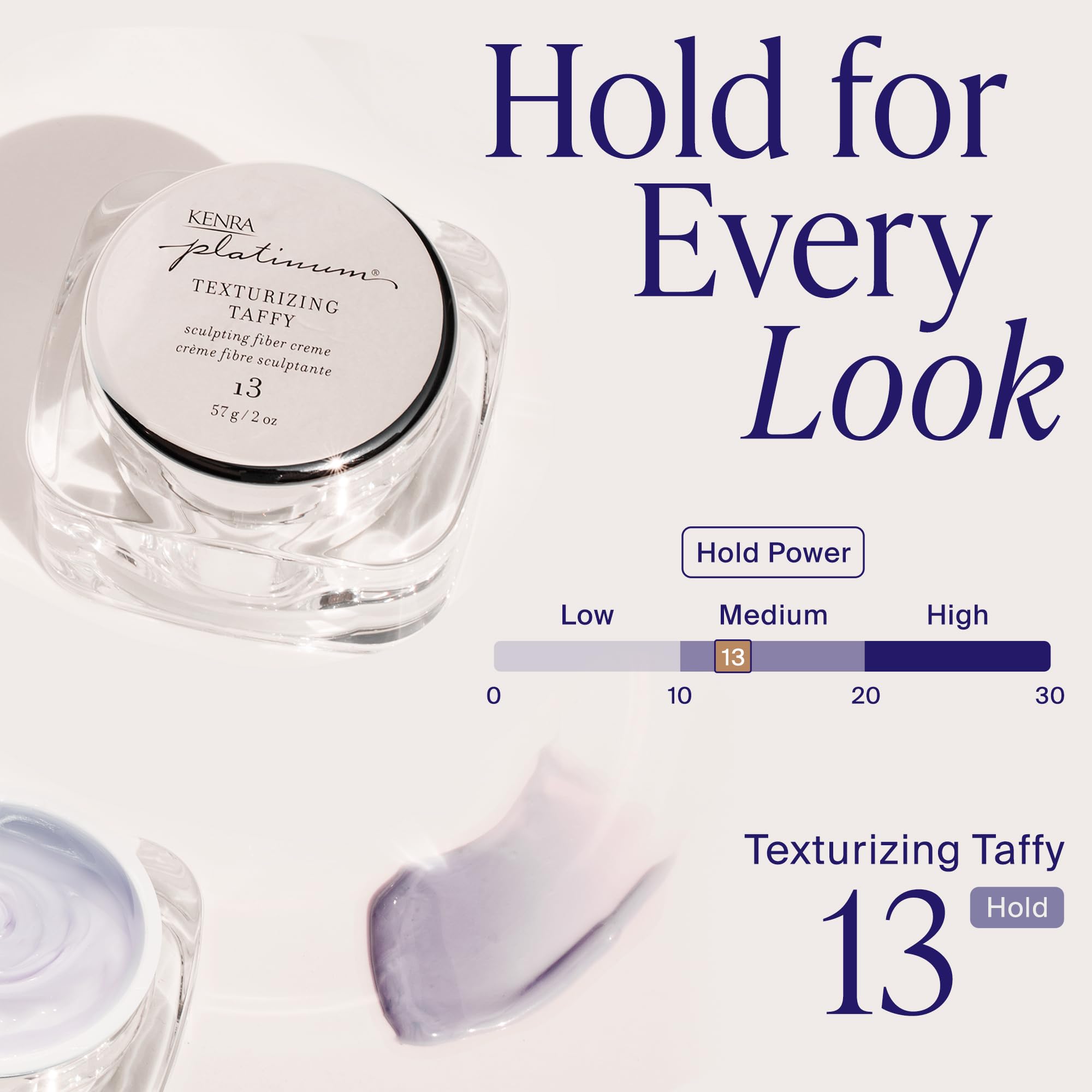 Kenra hands warming taffy before application, demonstrates even distribution benefit