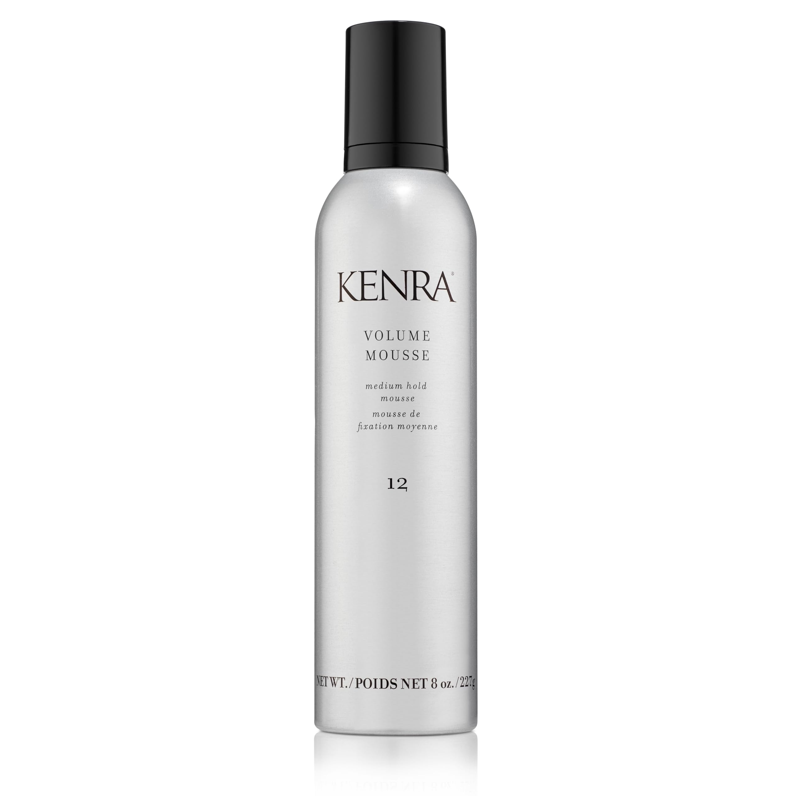 Kenra envase frontal mostrando volumen y control para peinados