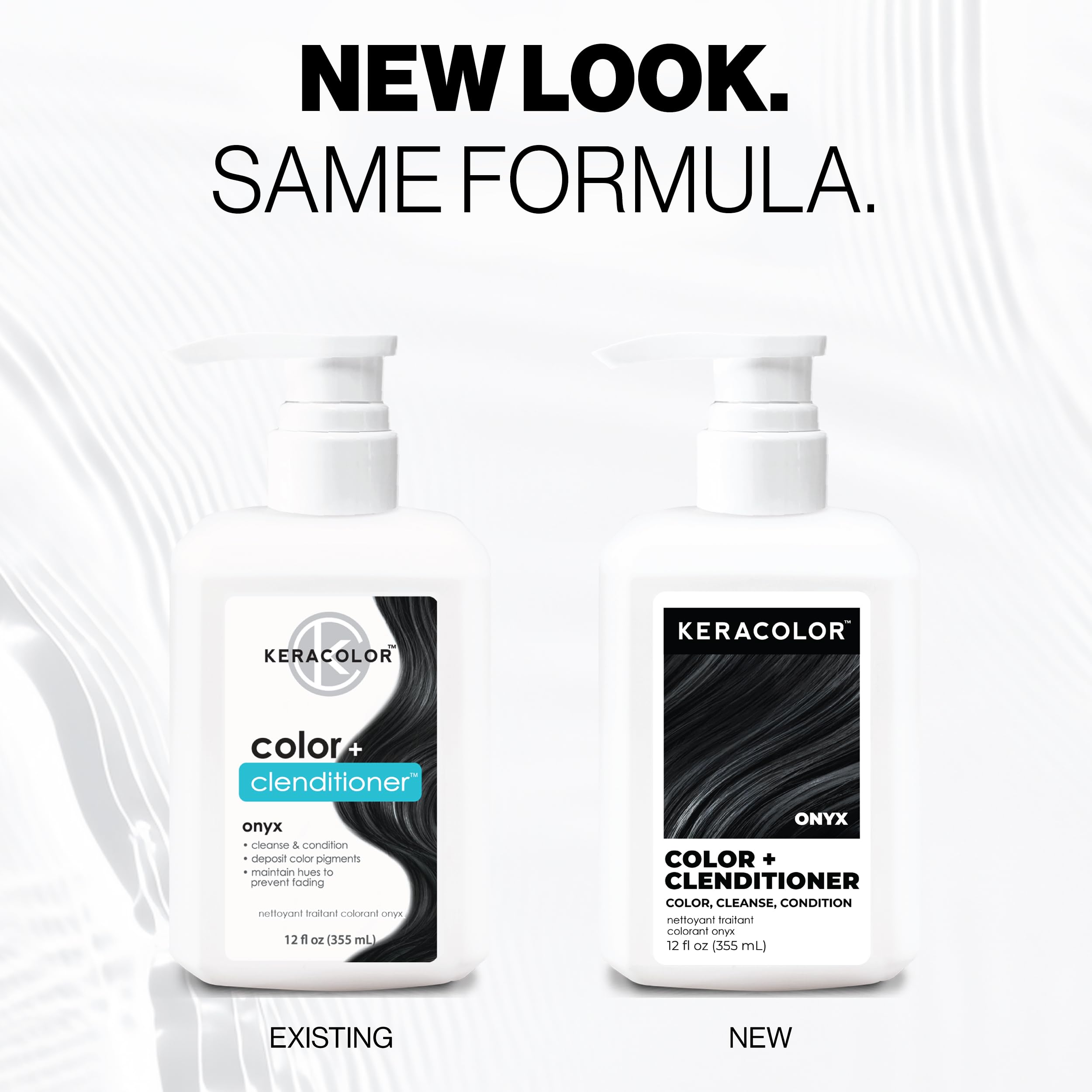 KERACOLOR detalle del envase 12 fl oz con etiqueta clara y uso profesional