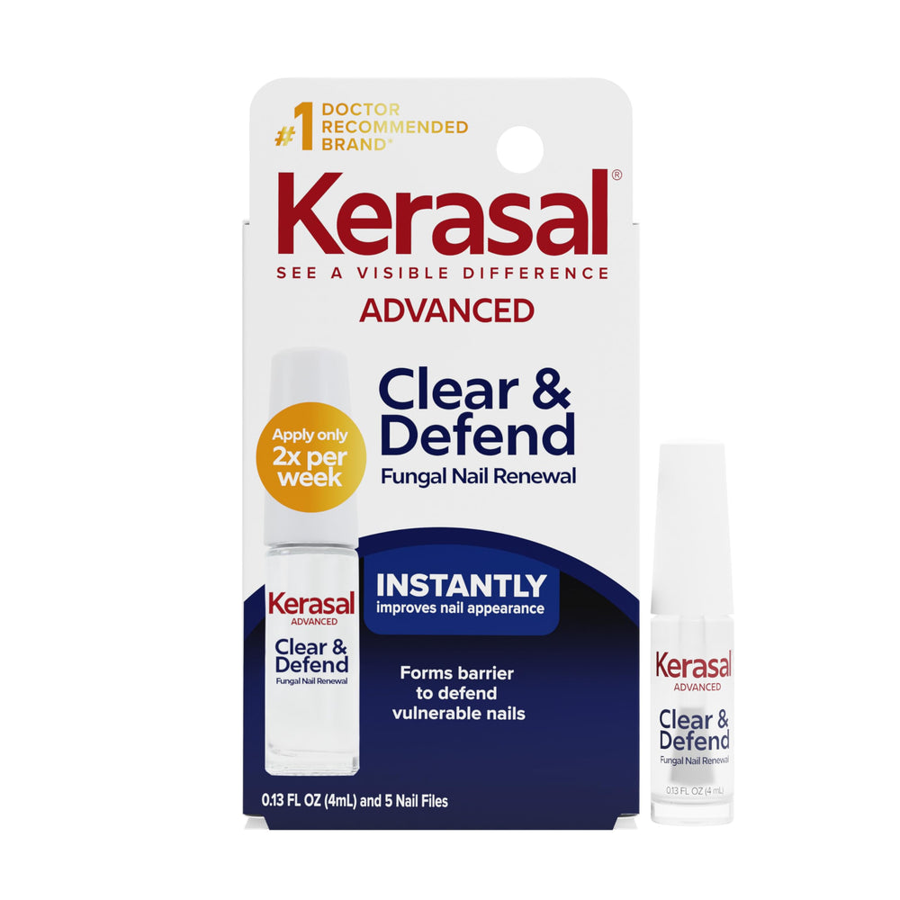 Kerasal kit frontal mostrando frasco y cinco limas, mejora visual