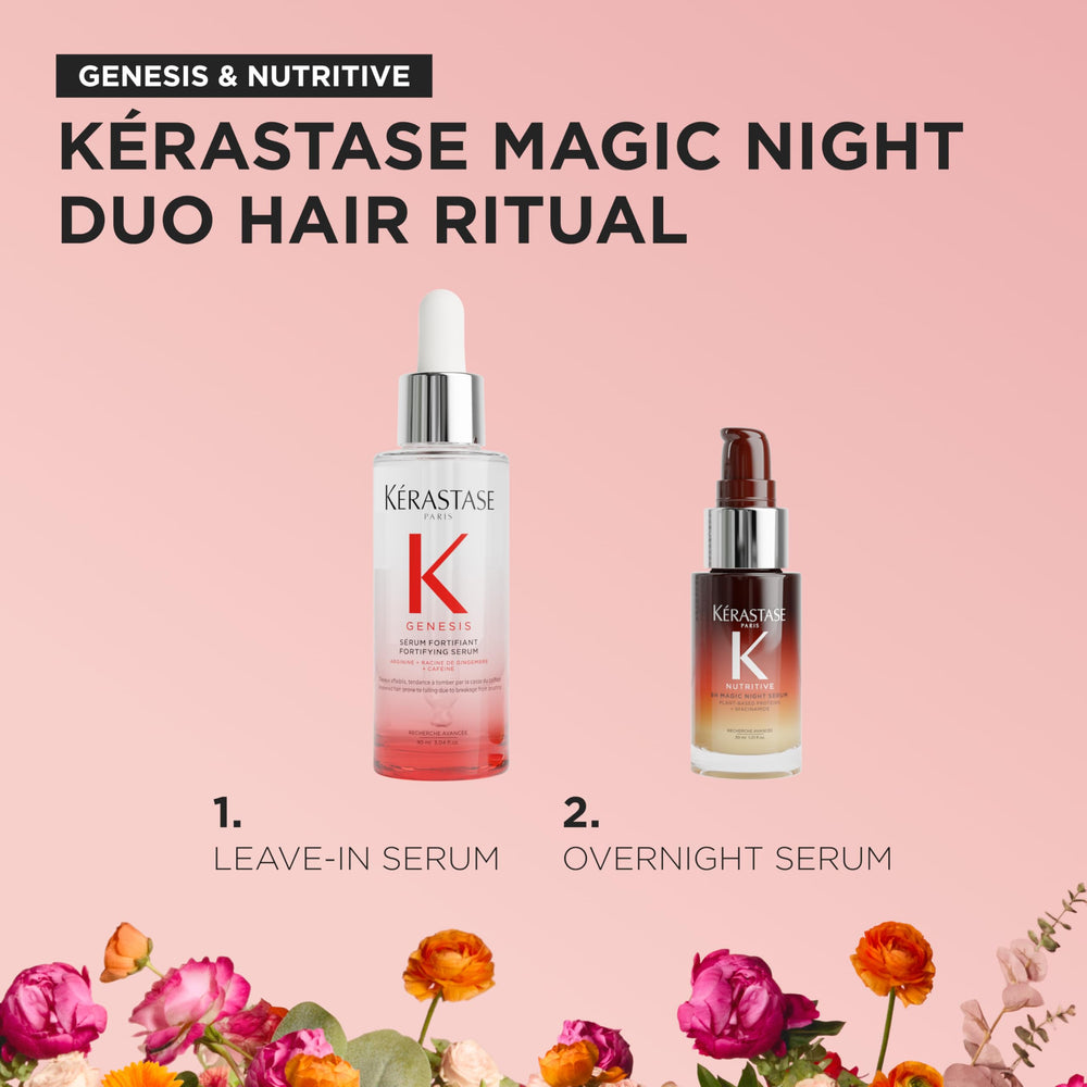 KÉRASTASE Nutritive 8H textura en gota mostrando hidratación nocturna