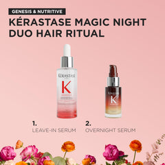 KÉRASTASE Nutritive 8H textura en gota mostrando hidratación nocturna