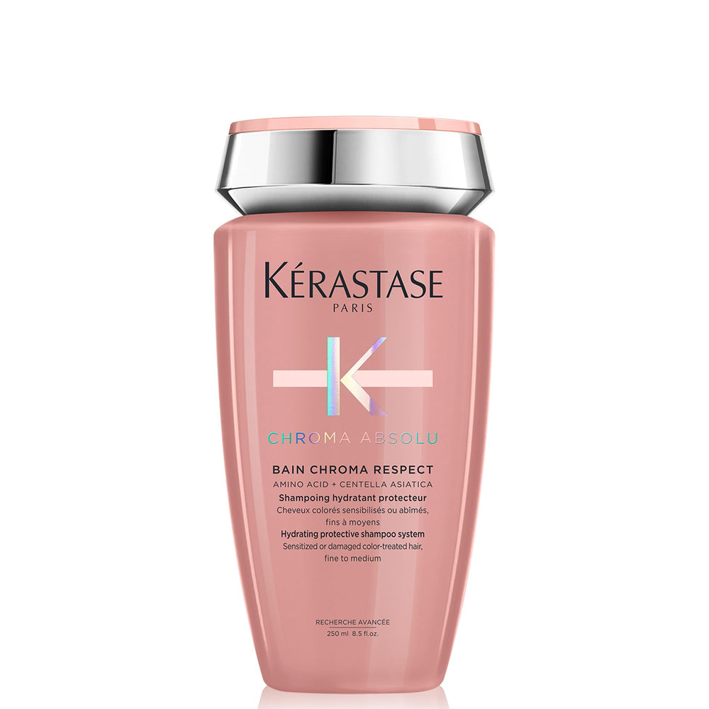 KÉRASTASE botella frontal Chroma Respect mostrando diseño y acabado profesional