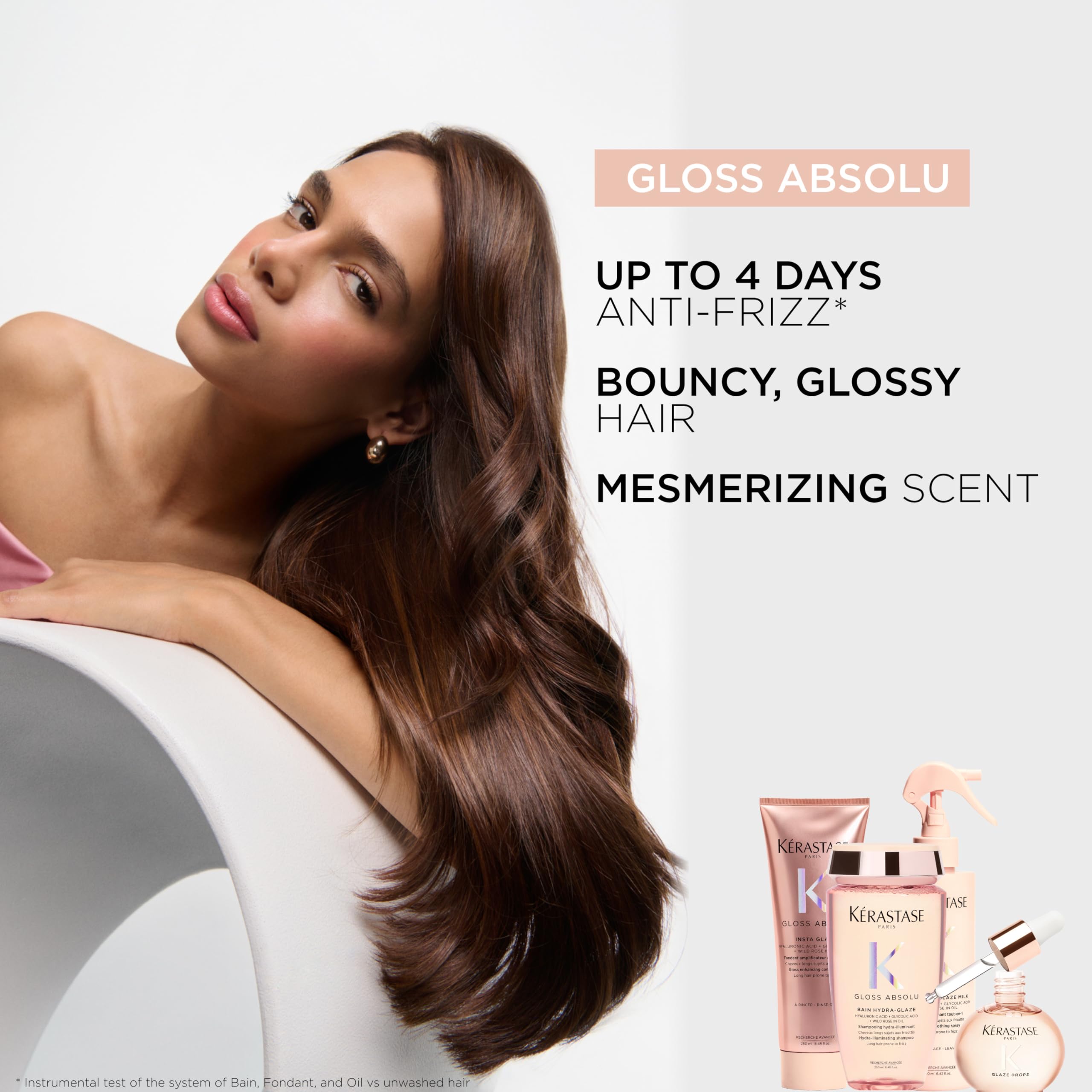 KÉRASTASE Gloss Absolu etiqueta legible que destaca beneficios clave