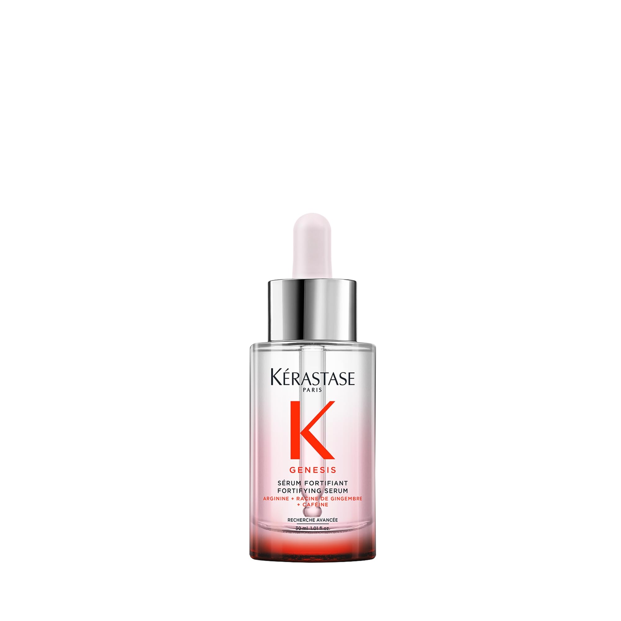 KÉRASTASE envase frontal del sérum mostrando diseño profesional y beneficio fortificante