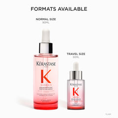 KÉRASTASE pipeta con textura ligera del sérum que ilustra absorción sin residuos