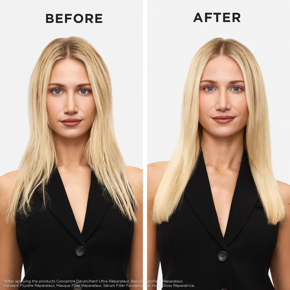 KÉRASTASE resultado en cabello seco con menos encrespamiento y brillo