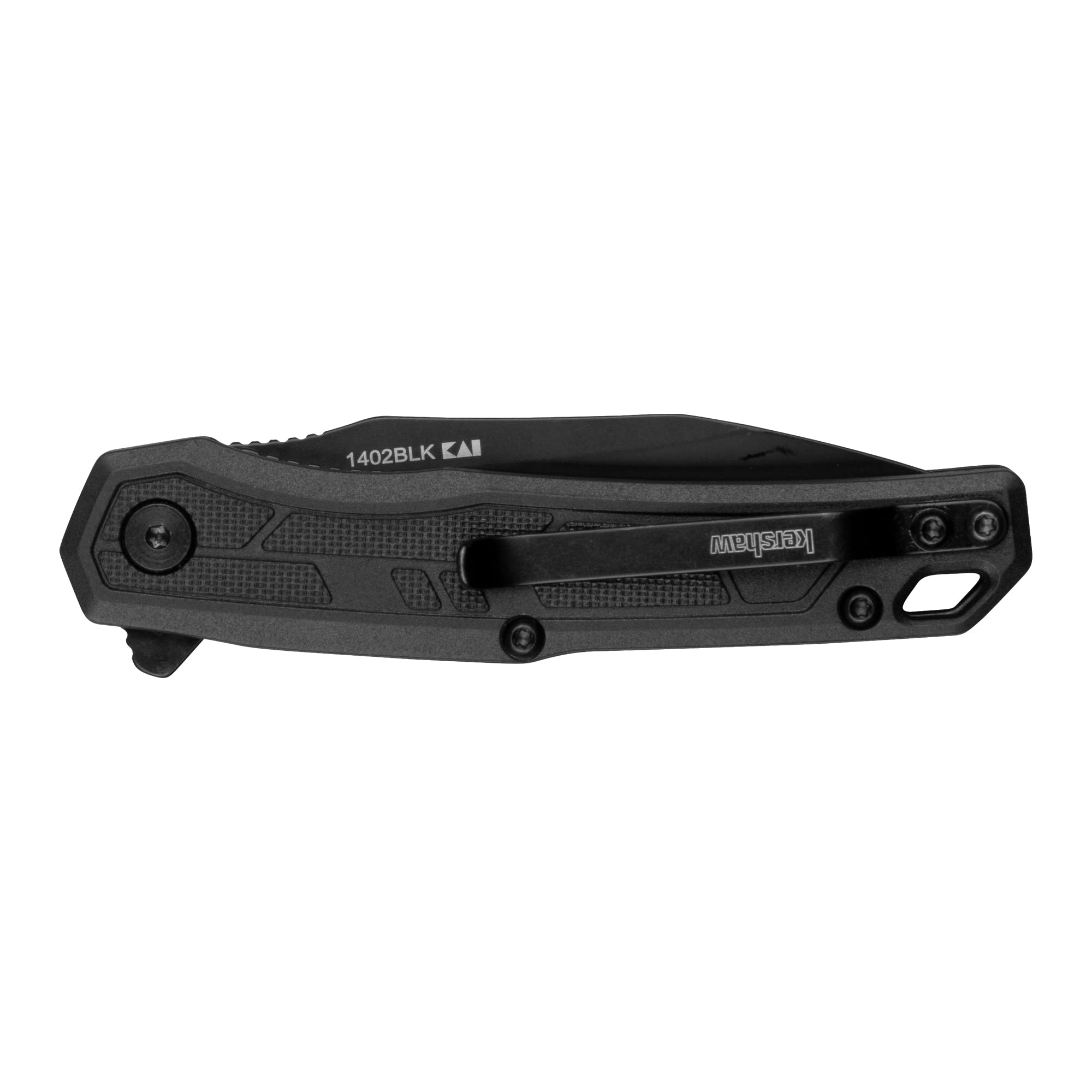 Kershaw Appa con funda de nailon y correas mostrando transporte seguro