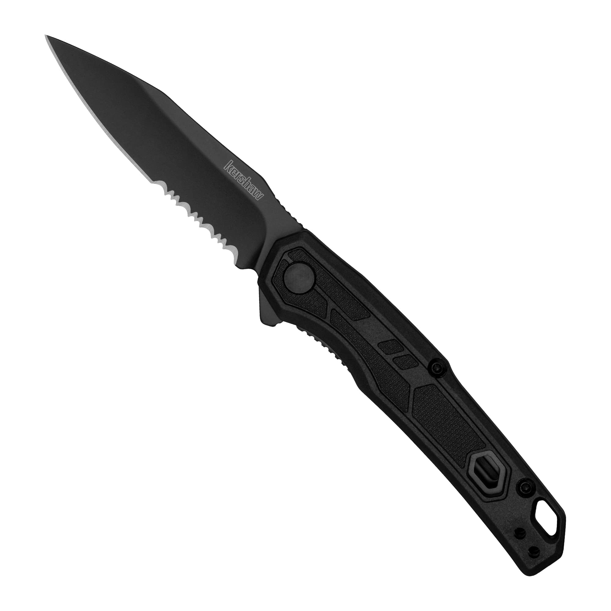 Kershaw Appa detalle de hoja reverse tanto parcialmente serrada, corte fiable