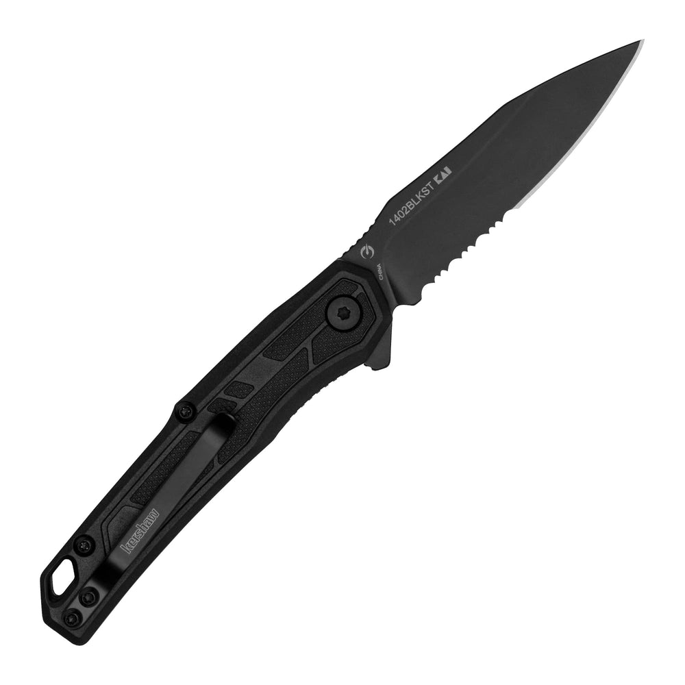 Kershaw Appa primer plano del mango de nylon texturado, agarre seguro