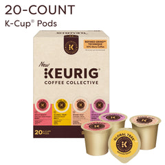 Keurig Coffee Collective cápsula cercana que destaca calidad y sellado