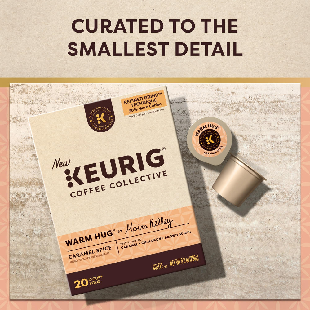 KEURIG COFFEE COLLECTIVE cápsula colocada en máquina Keurig lista para preparar