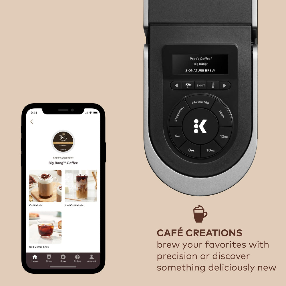 Keurig K-Café SMART brewing over ice highlighting full-flavor iced coffee convenience