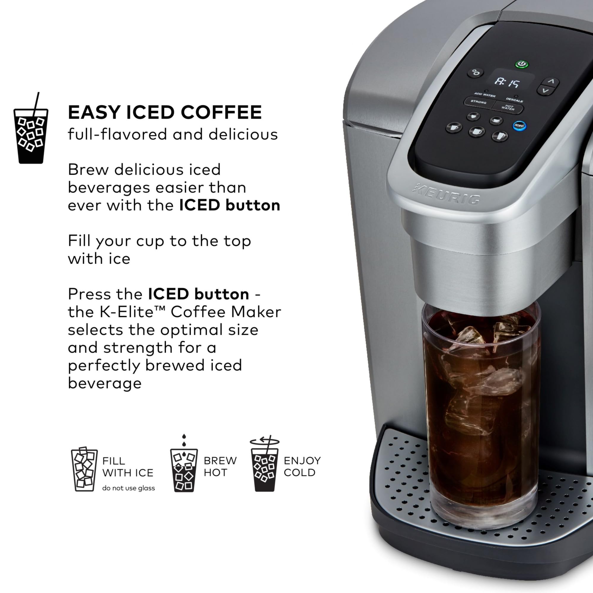 Keurig K-Elite filtro de agua incluido mejorando el sabor de bebidas
