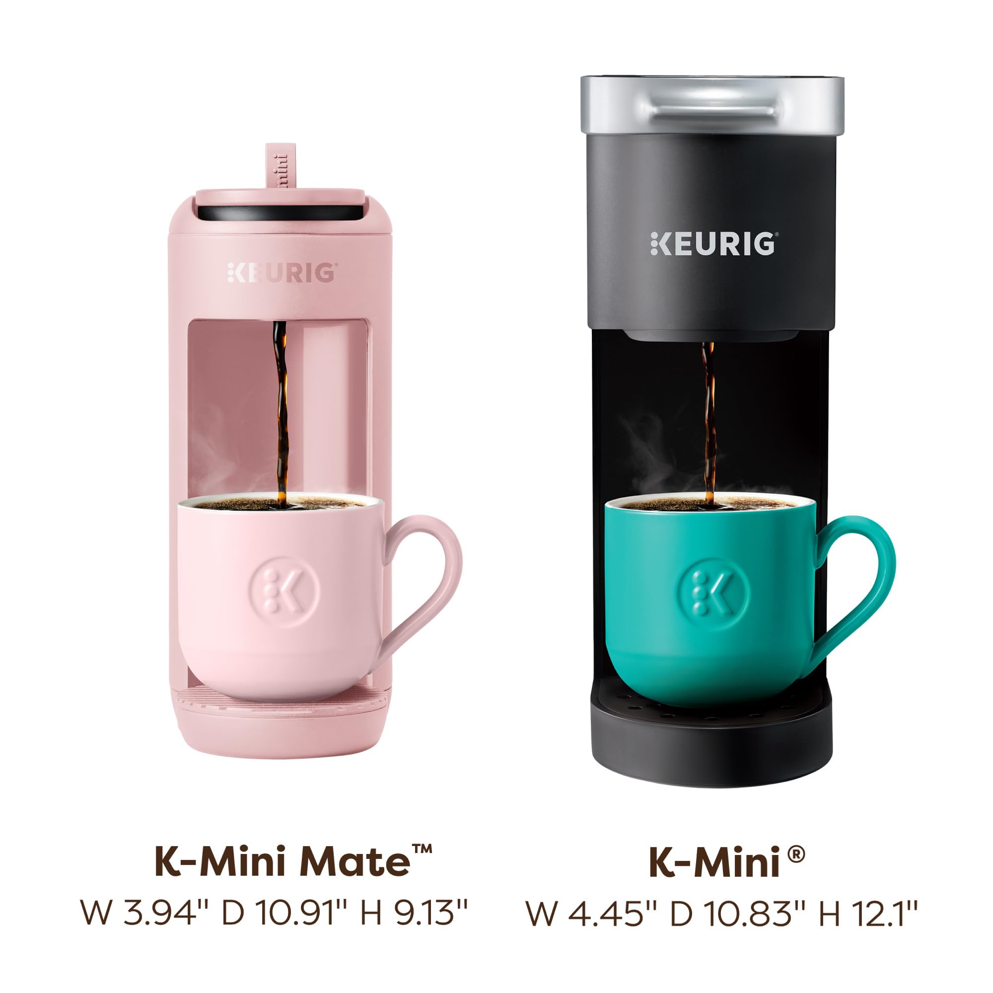 Keurig K-Mini Mate compartimento K-Cup abierto, uso sencillo y rápido