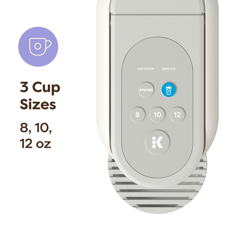 Keurig K‑Mini Mate Plus detalle de inserción de cápsula K‑Cup fácil