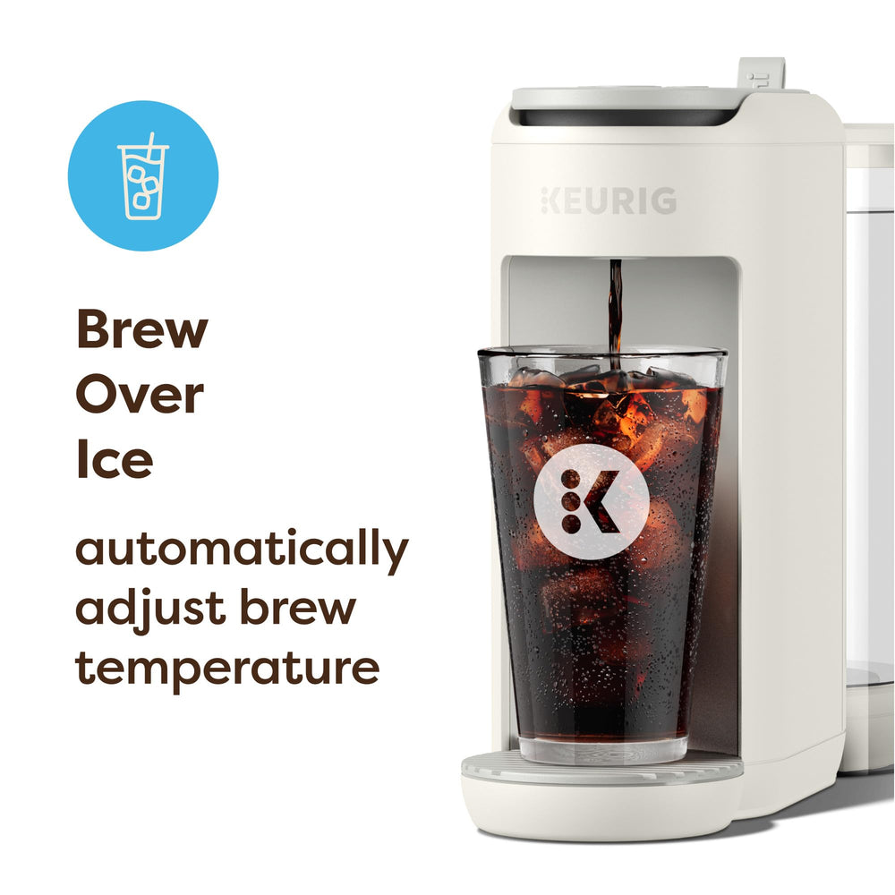Keurig K‑Mini Mate Plus panel de controles con botones Strong y tamaños