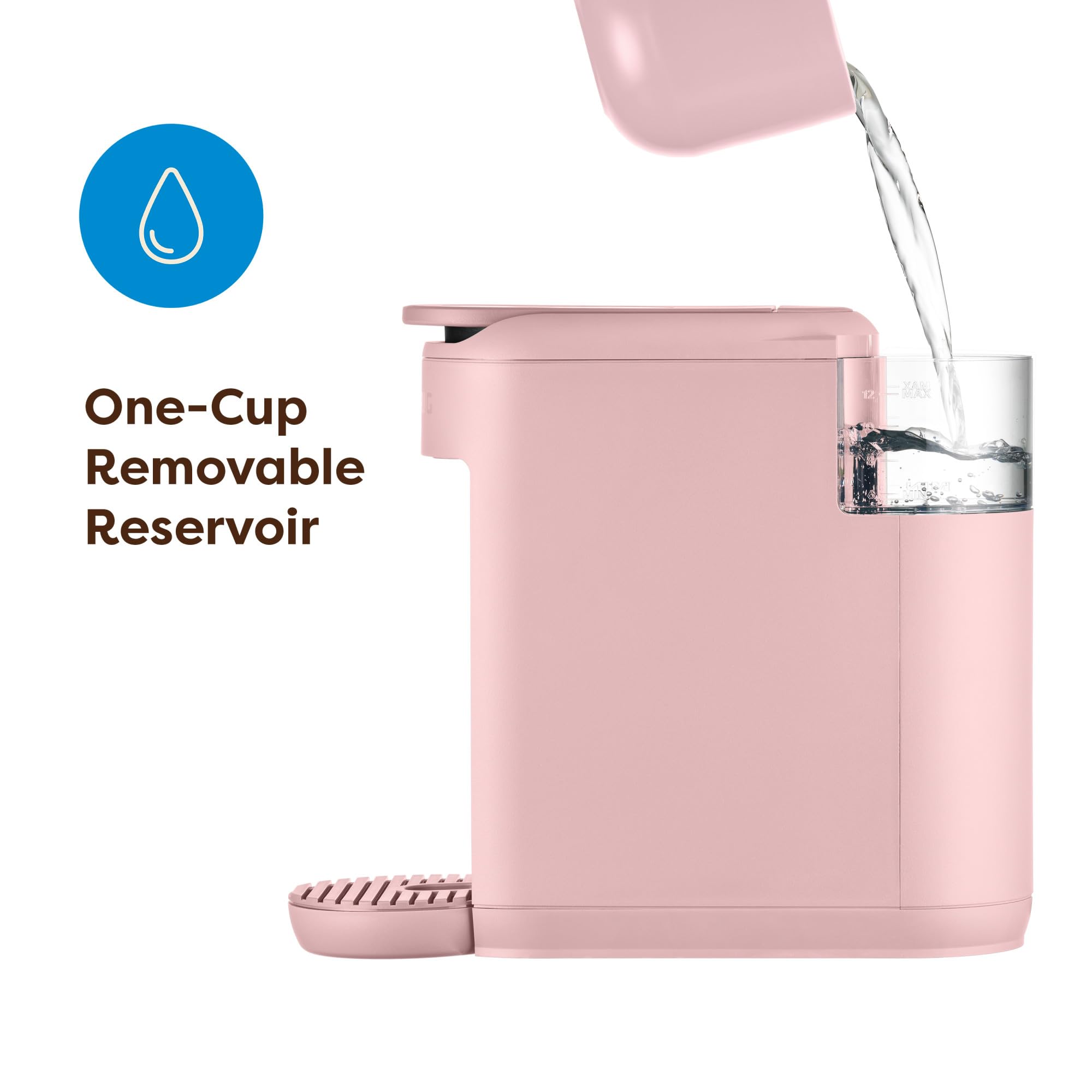 Keurig K-Mini Mate preparando en vaso para llevar, ideal para llevar café