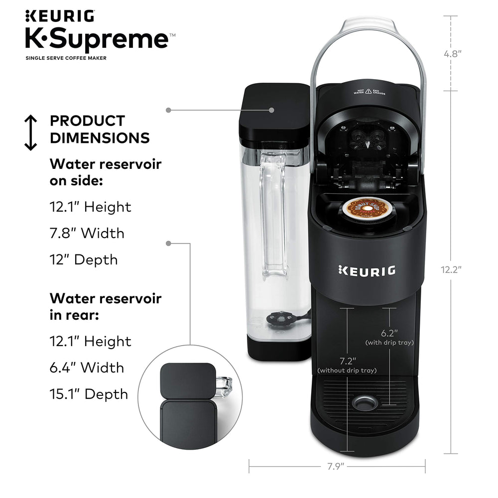 Keurig en encimera de cocina mostrando cómo encaja en espacios de hogar