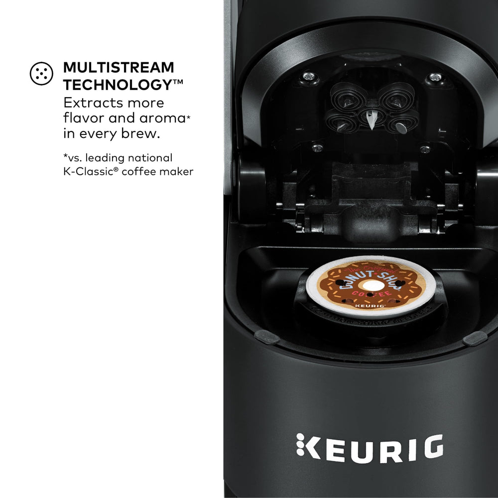 Keurig panel de controles con botones simples y ajuste de intensidad