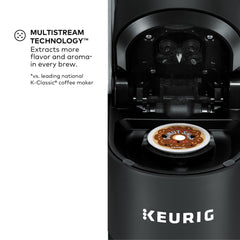 Keurig panel de controles con botones simples y ajuste de intensidad