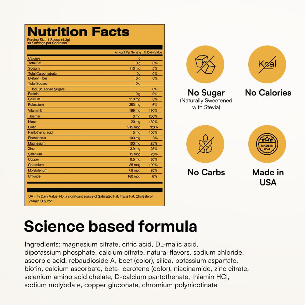 KEY NUTRIENTS empaquetado con 90 porciones para uso prolongado y ahorro