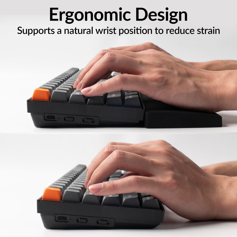 Keychron detalle de borde sin aristas para confort continuo