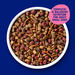 Kibbles 'n Bits croquetas servidas en comedero listas para el consumo