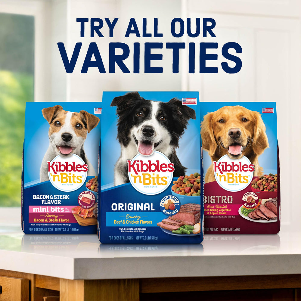 Kibbles 'n Bits porción diaria en tazón para control de raciones