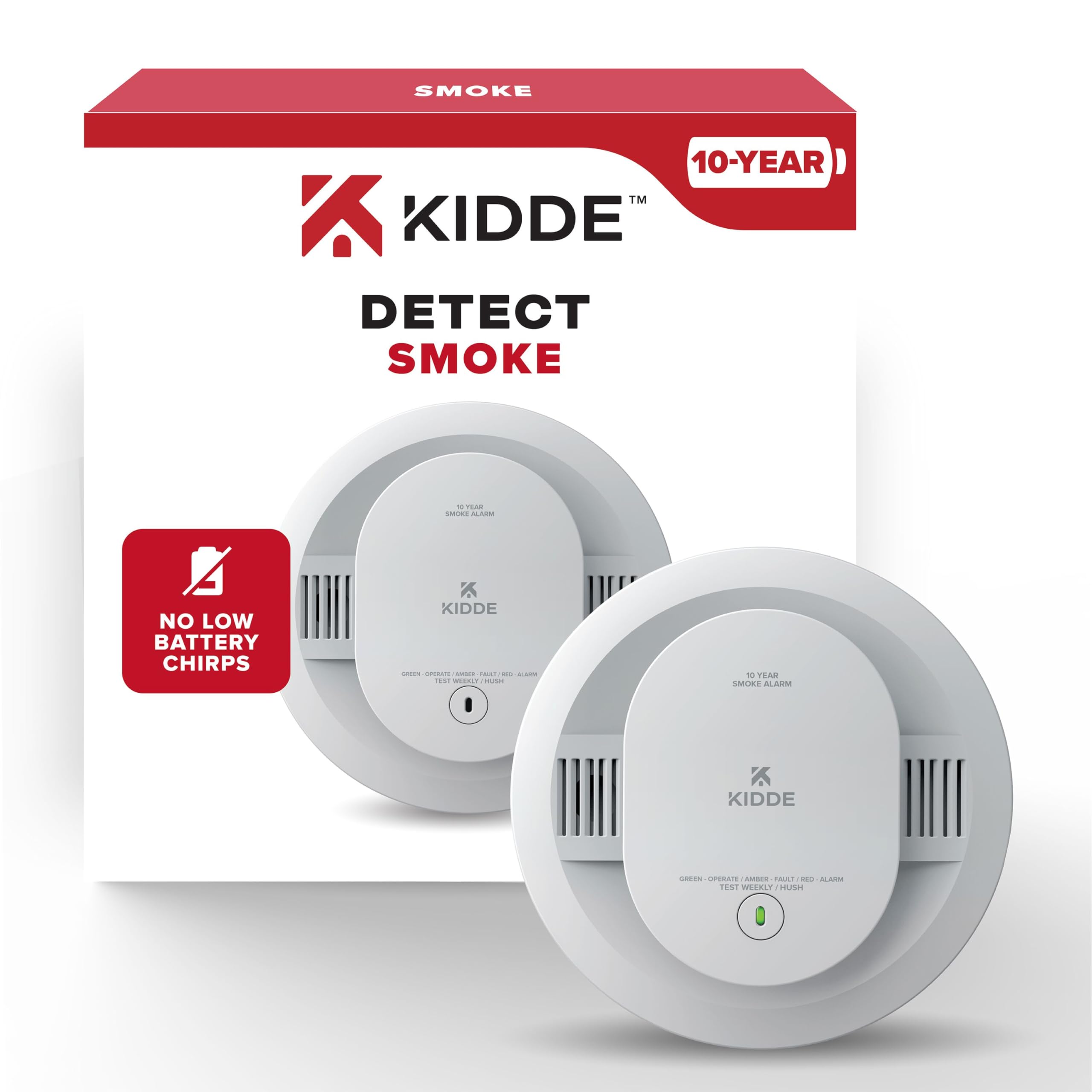Kidde 20SD10 frontal mostrando diseño compacto y protección inmediata