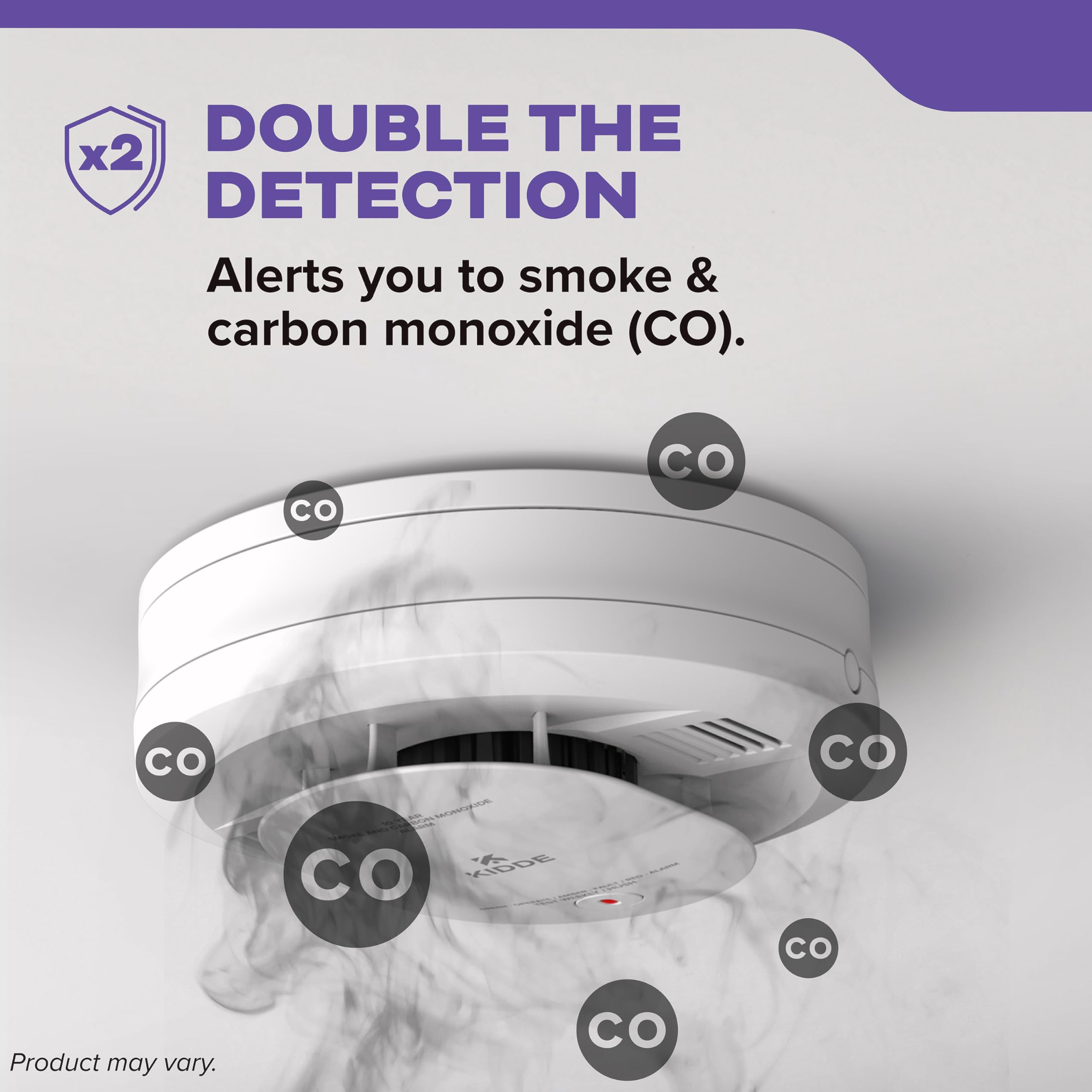Kidde 30CUDR primer plano del sensor para menor riesgo de falsas alarmas