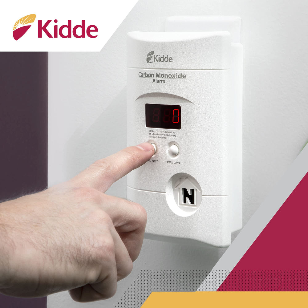 Kidde colocado sobre mesa con cable de extensión para mayor flexibilidad
