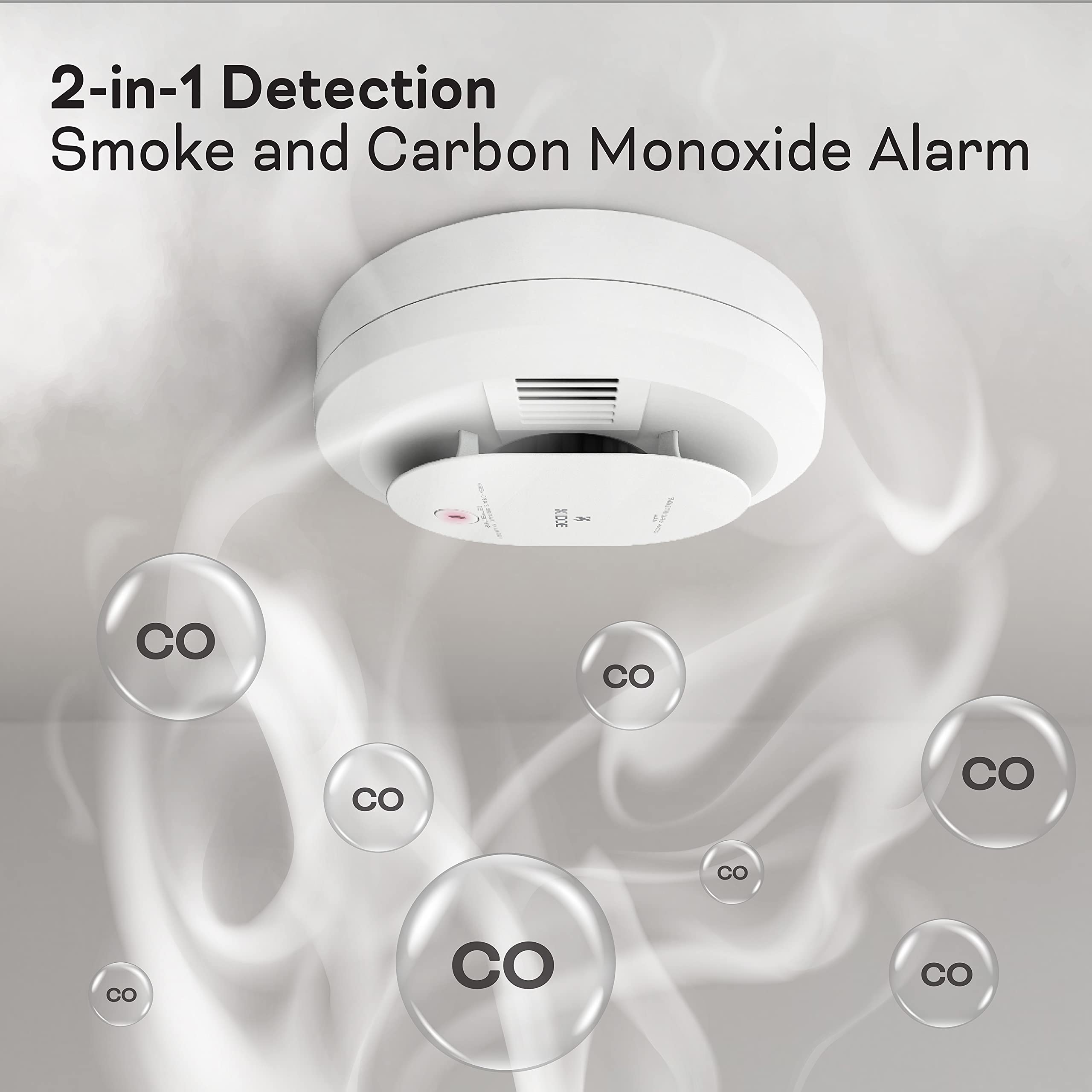 Kidde close-up del sensor fotoeléctrico sugiriendo detección temprana de humo