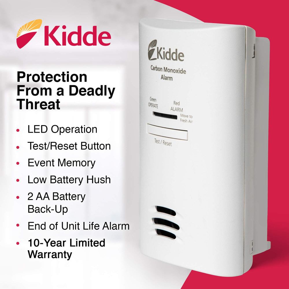 Kidde pantalla digital mostrando ppm para lectura rápida