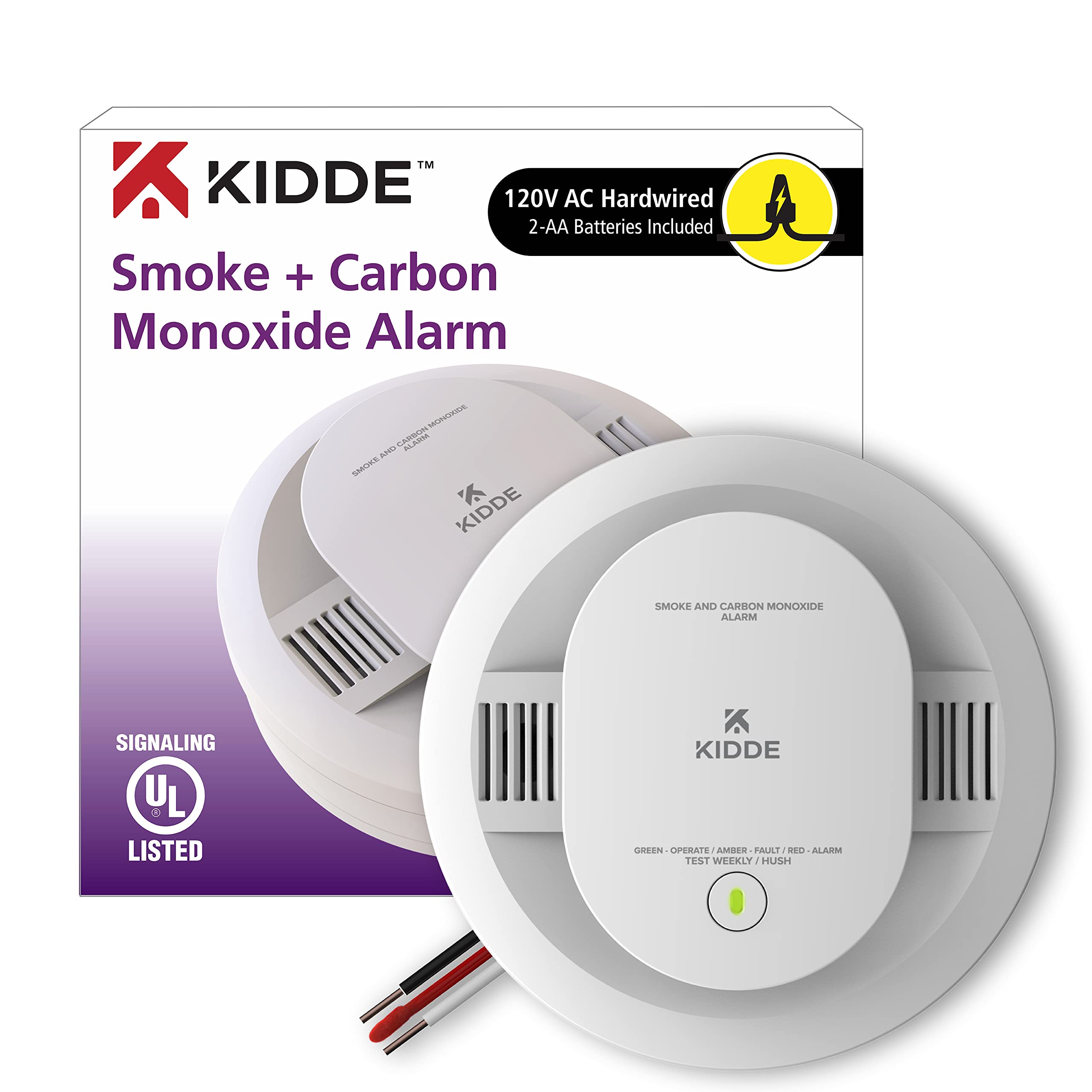 Kidde frontal montado mostrando diseño y protección clara