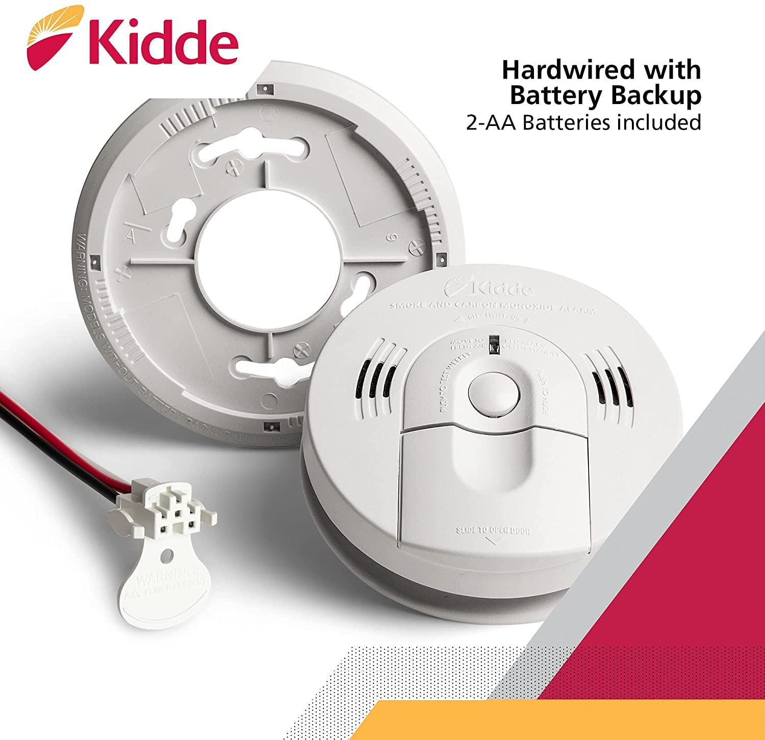 Kidde varios detectores interconectados alertando en todo el hogar