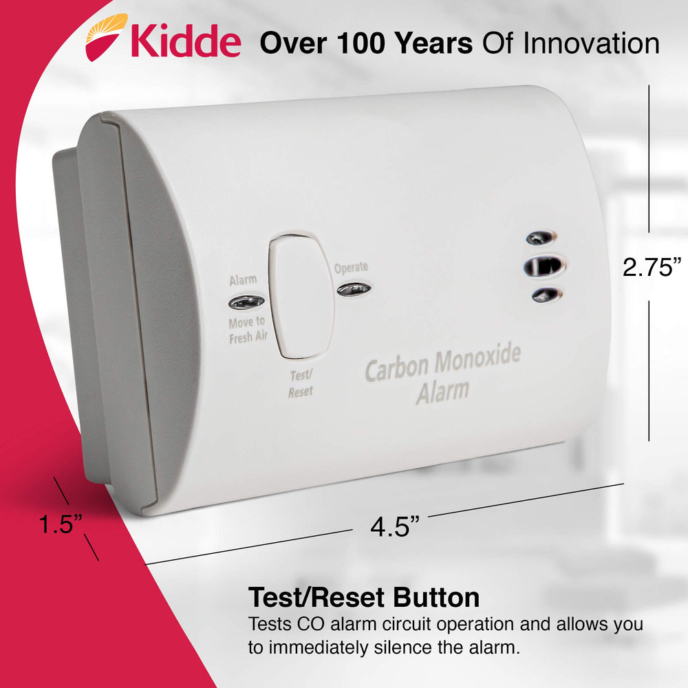 Kidde primer plano de LEDs indicando estado y detección para aviso visual inmediato