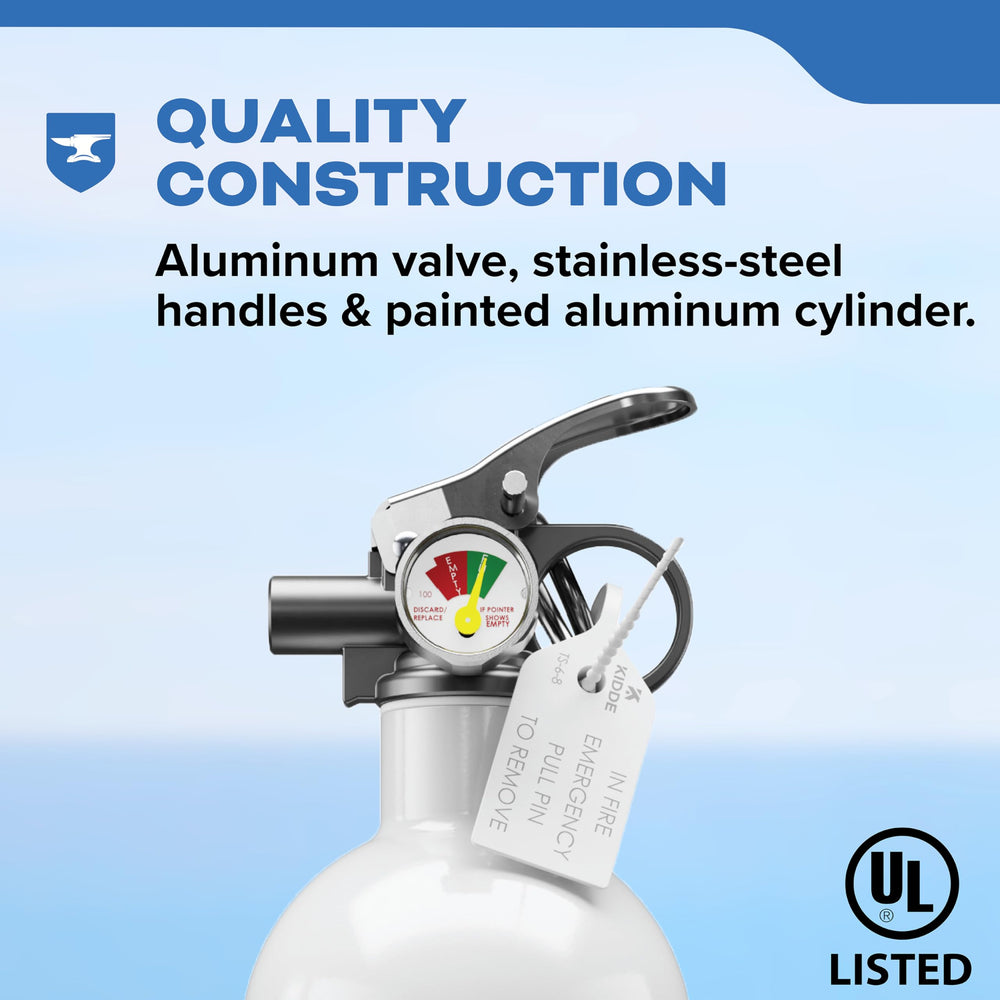 Kidde Mariner textura de aluminio resistente a la corrosión y durabilidad