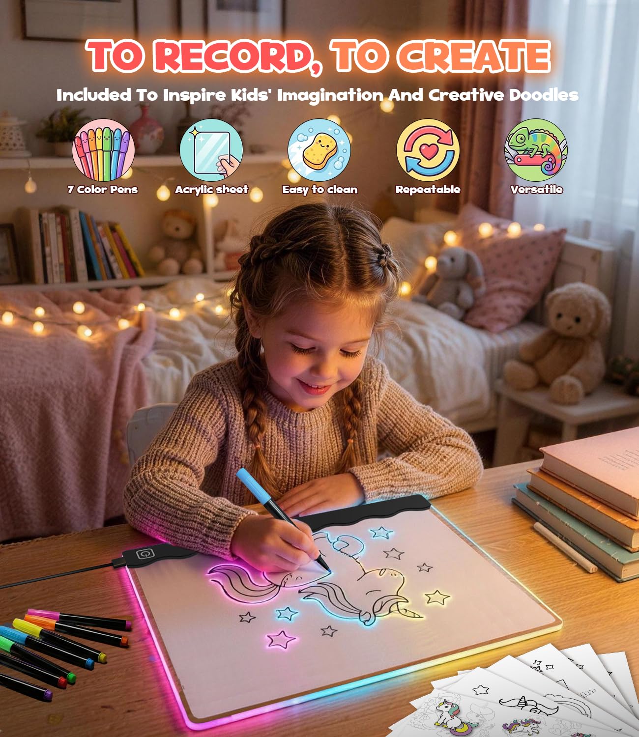 KiddyFunpals cable USB-C mostrando alimentación continua segura