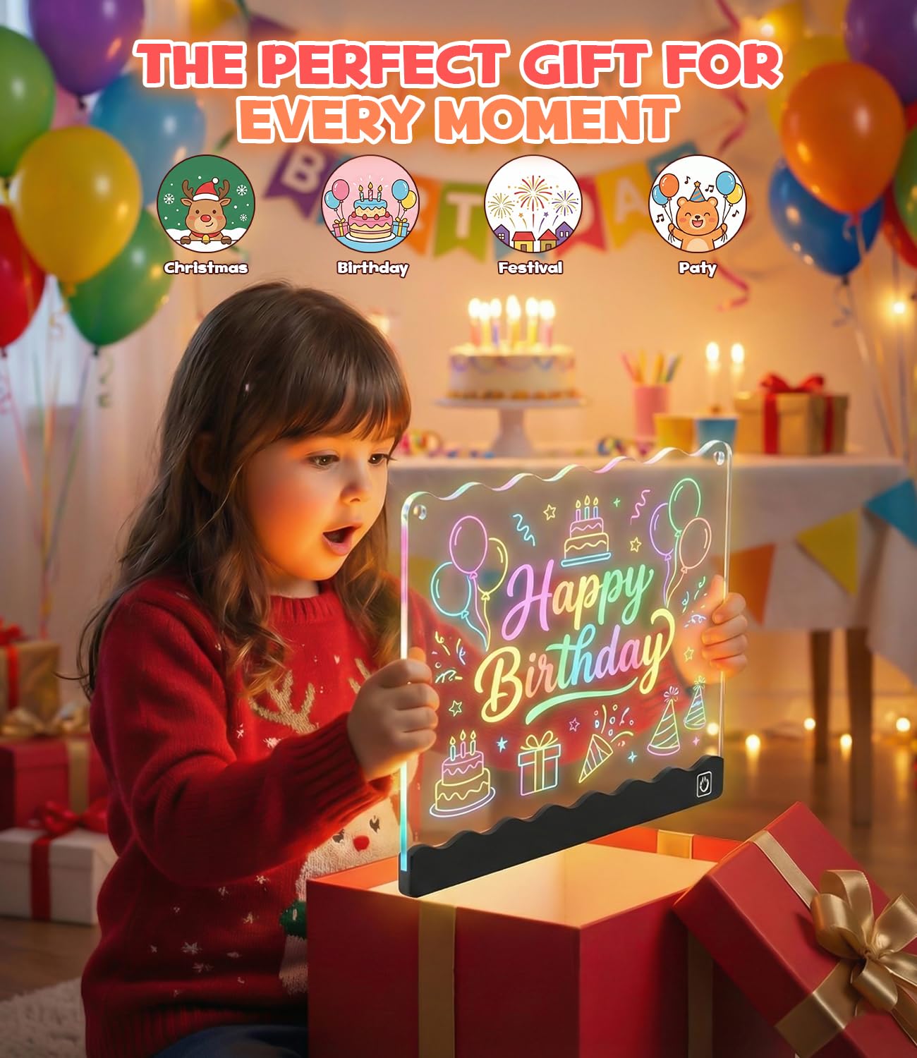 KiddyFunpals detalle del panel acrílico resistente y claro
