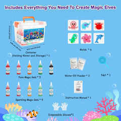 Kiditos geles colores dispuestos para combinar y crear mascotas