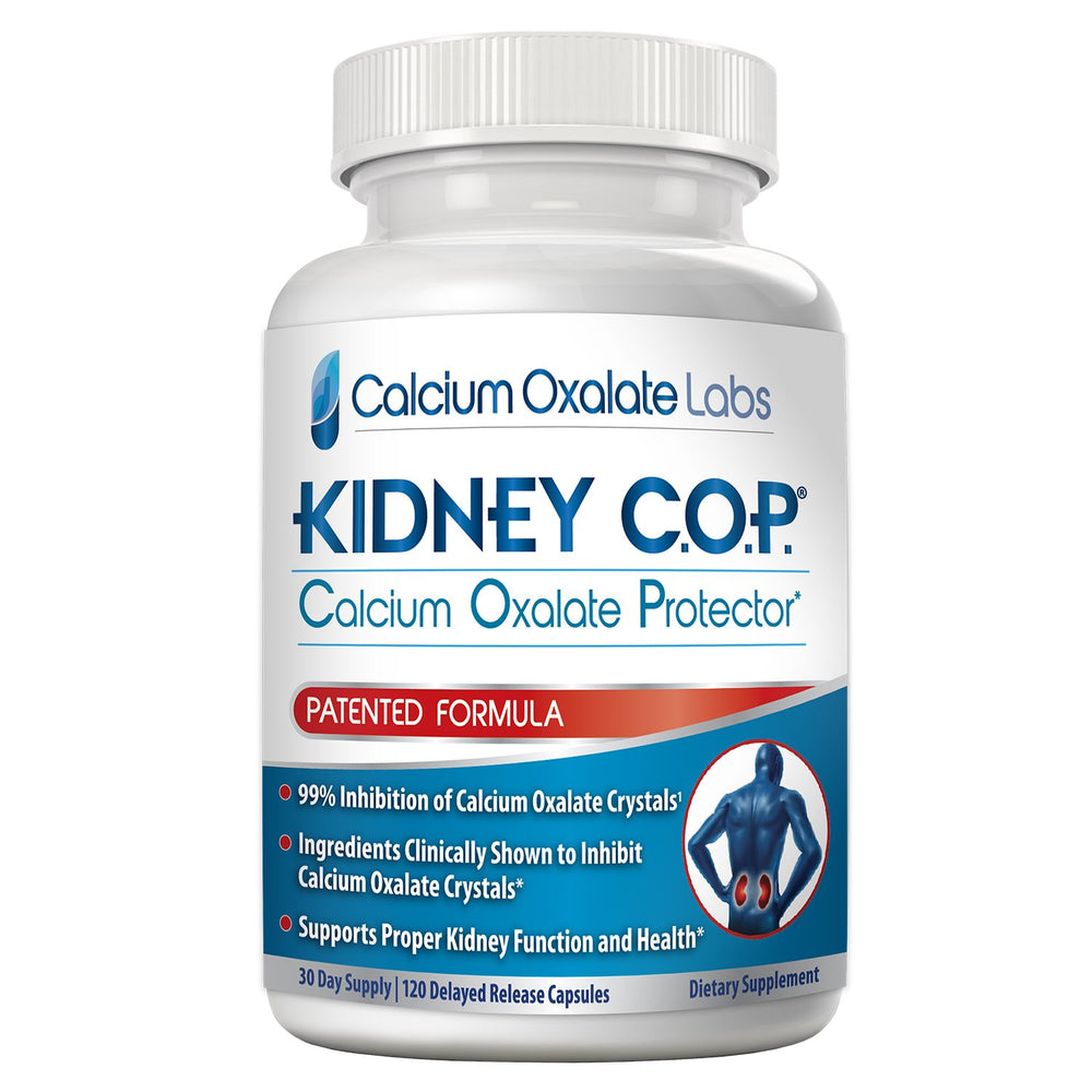 KIDNEY C.O.P. frente del envase mostrando la presentación de 120 cápsulas y beneficios
