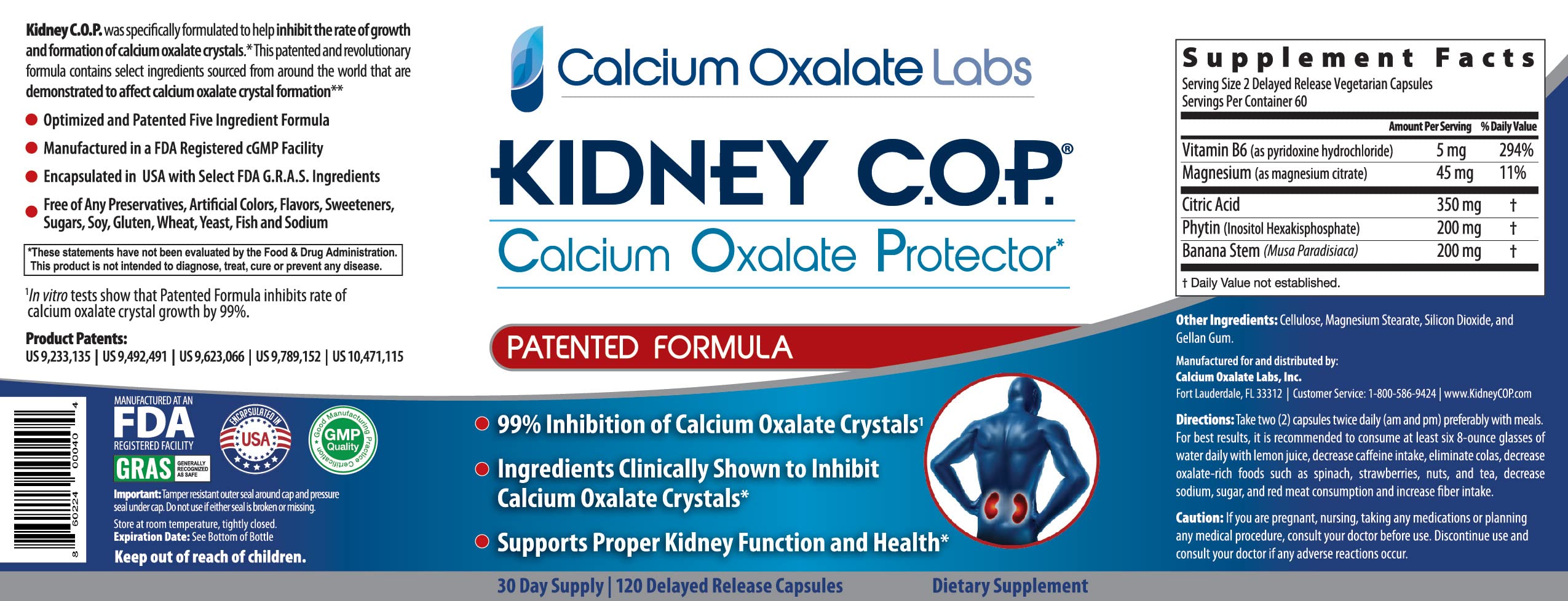 KIDNEY C.O.P. frasco en botiquín de baño como parte de una rutina de bienestar