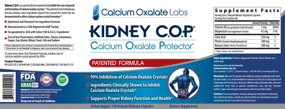 KIDNEY C.O.P. frasco en botiquín de baño como parte de una rutina de bienestar